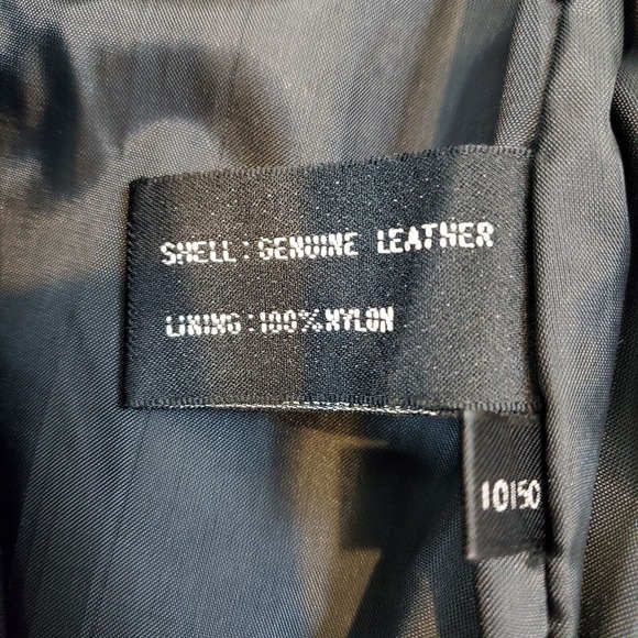 Vintage I.O.U Black Leather Mini Skirt Sz 7 / 8 - Picture 9 of 9